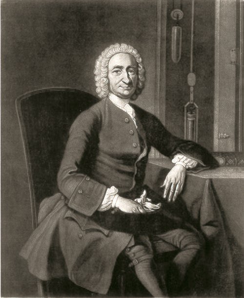 Engraved portrait of George Graham, clockmaker