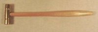 Watchmaker's rawhide or plastic-faced mallet with wooden handle