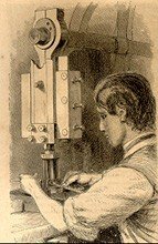 Punching out watch wheels at Elgin