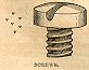 Elgin pocket watch screws, actual size and magnified