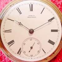 Appleton Tracy & Co. Waltham pocket watch — white enamel dial with Roman numerals
